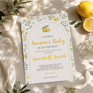 Citrus Lemon Baby Shower Invitation