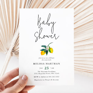 Citrus Lemon Baby Shower Invitation