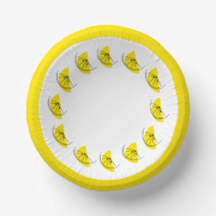Citrus Lemon Circle Paper Plate
