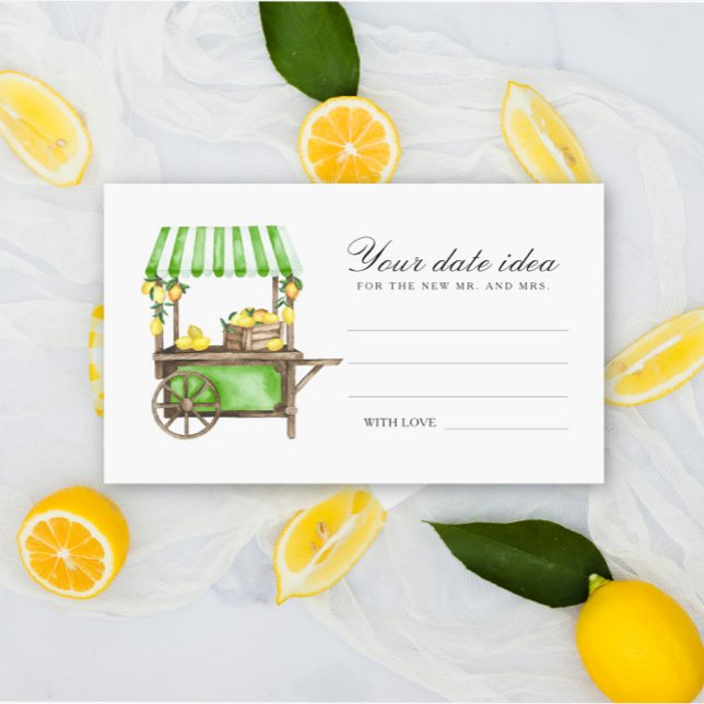 Citrus Lemon - Date night ideas \ Date jar  Enclosure Card (Creator Uploaded)