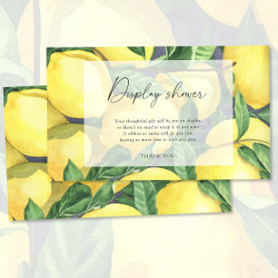 Citrus lemon - display shower enclosure card