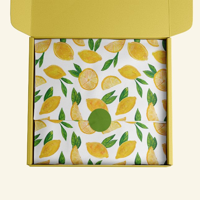 Citrus Lemon Fruit pattern Tissue Paper (Lemon pattern tissue paper)