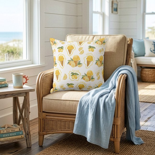 Citrus Lemon Gelato Pattern Cushion (Creator Uploaded)