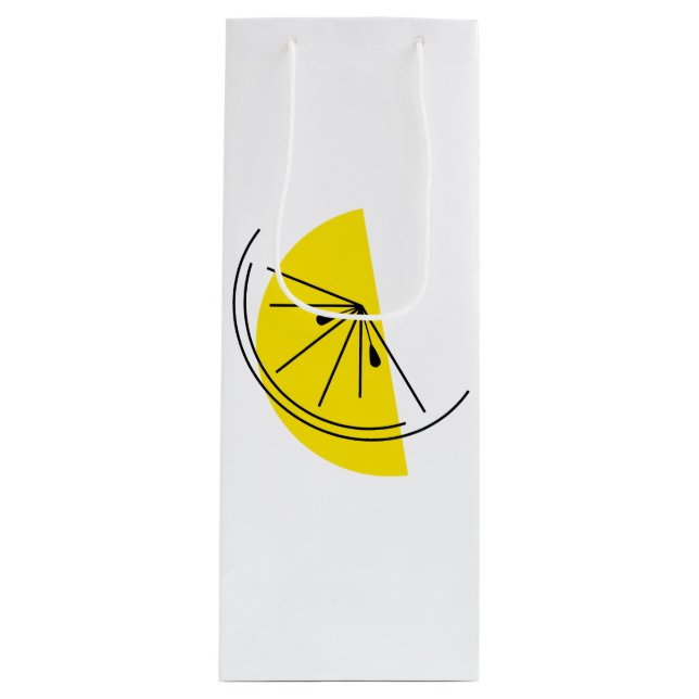 Citrus Lemon gift bag wine (Front)