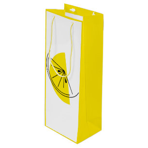 Citrus Lemon gift bag wine yellow