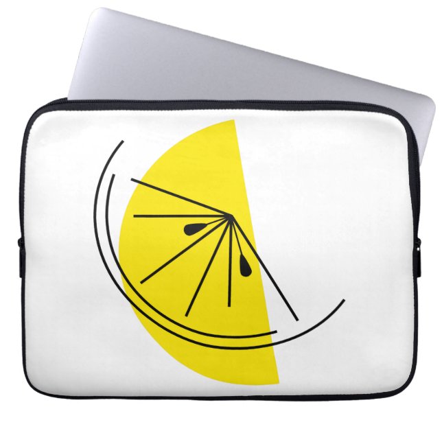 Citrus Lemon laptop sleeve (Front)
