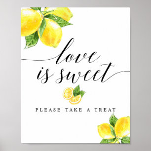 Citrus Lemon Love is Sweet Sign 8x10"