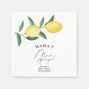 Citrus Lemon - Mama's main squeeze baby shower Napkin