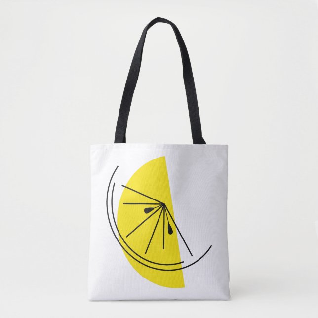 Citrus Lemon multi back all over tote Bag (Front)