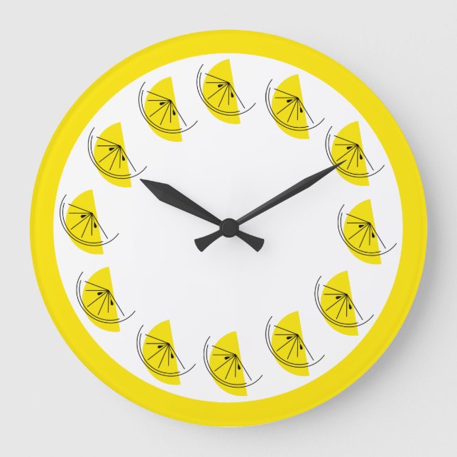 Citrus Lemon Multi clock round (Front)