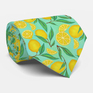 Citrus Lemon Pattern Tie