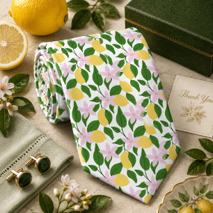 Citrus Lemon pattern Tie