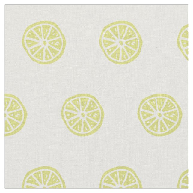 Citrus / lemon printed fabric (Close Up)