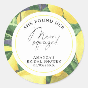 Citrus Lemon - She found her main squeeze Classic Round Sticker