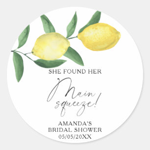 Citrus Lemon - She found her main squeeze Classic Round Sticker