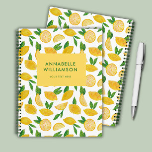 Citrus Lemon summer fruit pattern Notebook