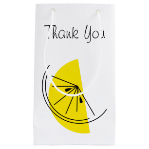 Citrus Lemon Thank You gift bag small