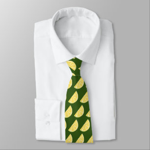 Citrus Lemon Wedge Slice Neck Tie