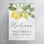 Citrus Lemons Bridal Shower Welcome Sign<br><div class="desc">Welcome guests to the bridal shower with this beautiful citrus sign that's easy to customise with the bride's name and the date.</div>