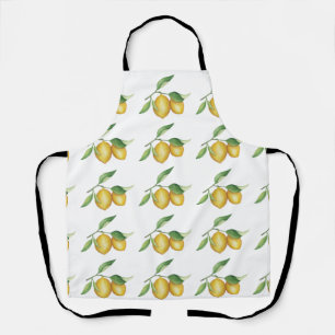 Citrus Lemons Green Yellow Sunny Garden Apron