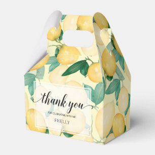 Citrus Lemons Greenery Thank You Favour Box