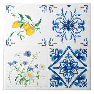 Citrus,lemons,mediterranean     tile