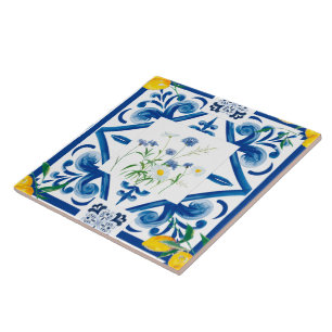 Citrus,lemons,mediterranean tiles  
