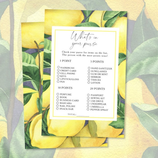 Citrus lemons - What's in your purse game (Creator Uploaded)