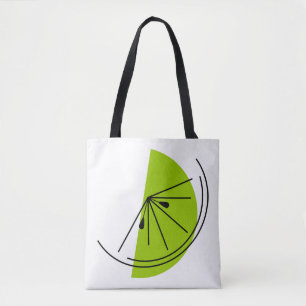 Citrus Lime green back all over tote
