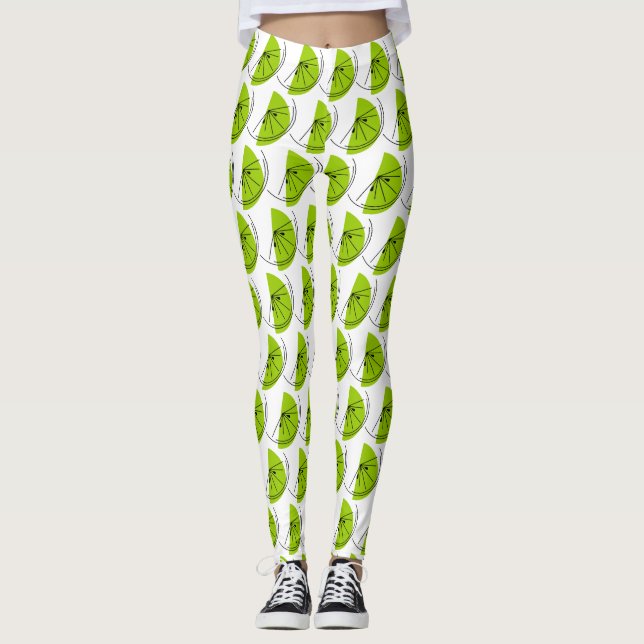 Citrus Lime Multi leggings (Front)