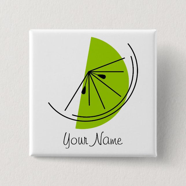 Citrus Lime Name button (Front)