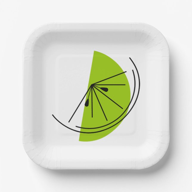 Citrus Lime Paper Plate (Front)