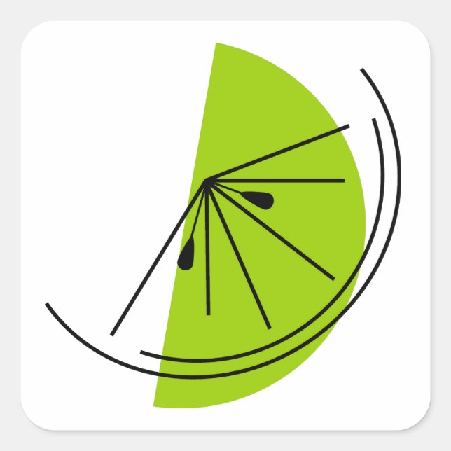 Citrus Lime square Sticker (Front)