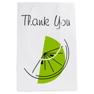 Citrus Lime Thank You gift bag medium