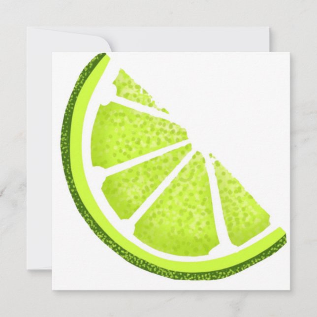 Citrus Lime Wedge Slice Card (Front)