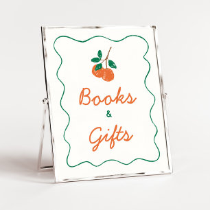 Citrus Little Cutie Baby Shower Books and Gifts Poster