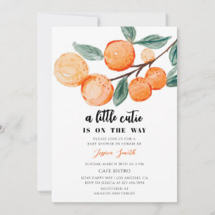 Citrus Little Cutie Baby Shower Invitation