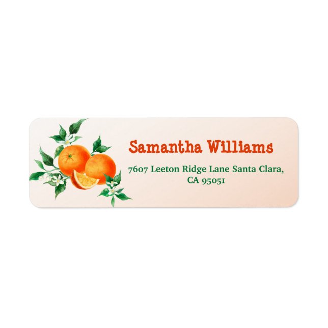 Citrus Little Cutie Blossom Orange Baby Shower (Front)