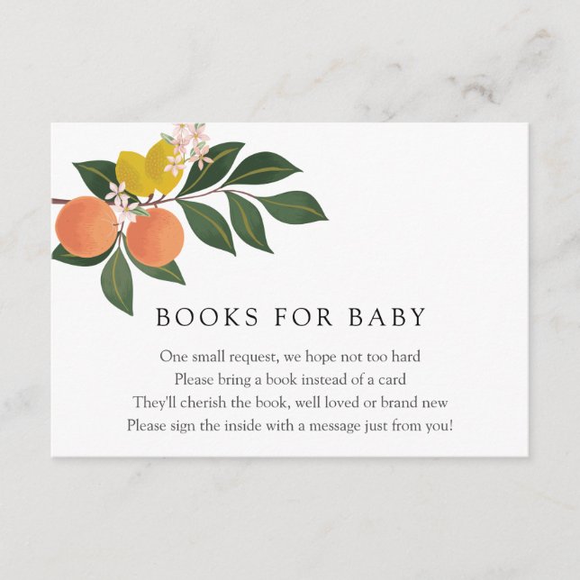 Citrus Little Cutie Books for Baby insert card (Front)