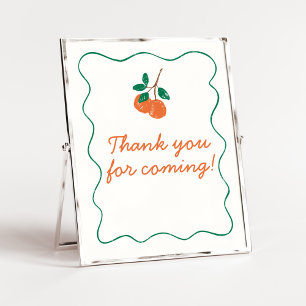 Citrus Little Cutie Modern Thank you for Coming Poster