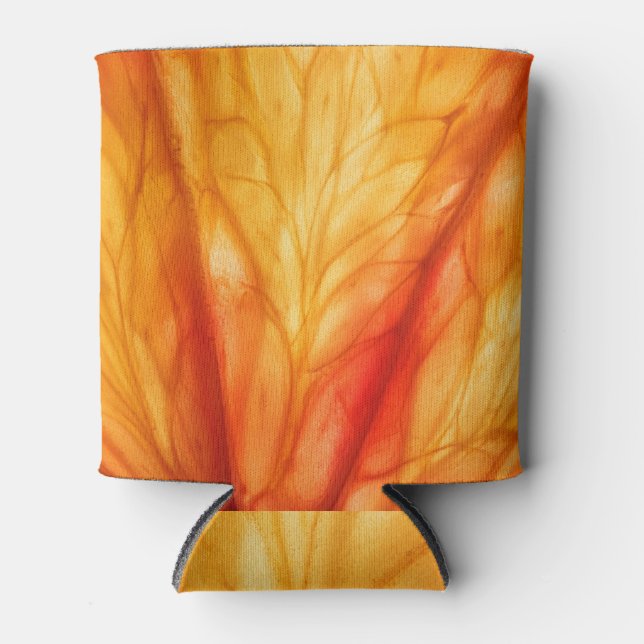 Citrus Macro: Blood Orange Abstract. Can Cooler (Front)