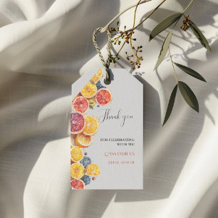Citrus MAIN squeeze Bridal shower thank you Gift Tags