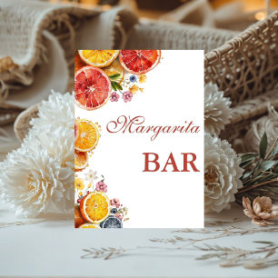 Citrus Main Squeeze margarita bar Bridal Shower Pedestal Sign