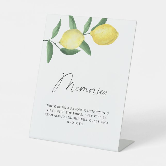 Citrus - memories with the bride pedestal sign (Front)