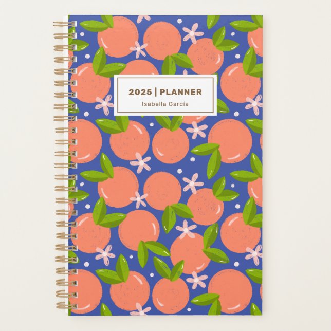 Citrus Modern Personalised Monthly Planner (Front)