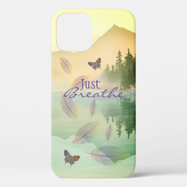 Citrus Mountain Reflection JUST BREATHE   Case-Mate iPhone Case (Back)