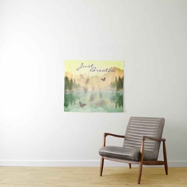 Citrus Mountain Reflection JUST BREATHE  Tapestry (In Situ (Horizontal))