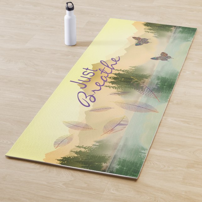 Citrus Mountain Reflection JUST BREATHE Yoga Mat (In Situ)