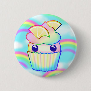 citrus muffins — rainbow dyed 6 cm round badge