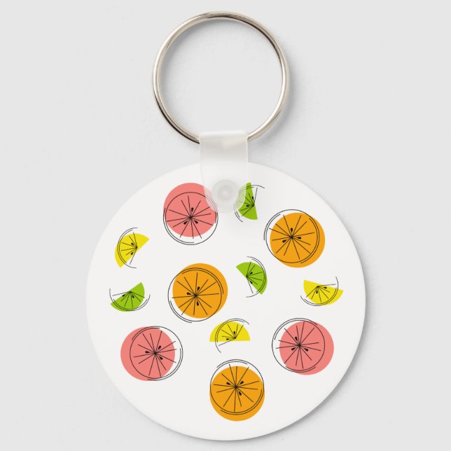 Citrus Mult keychain aluminium circle double-sided (Front)